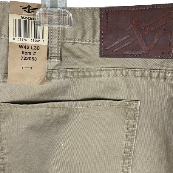 Dockers Wear the Pant NWT Straight Fit Tan 100% Brushed Cotton 5 Pocket 42 x 30 - Picture 1 of 15